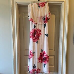 Floral Strapless Dress
